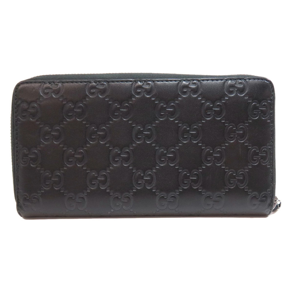 Gucci GG Wallet Long Shima ssima Monogram Leather Brown